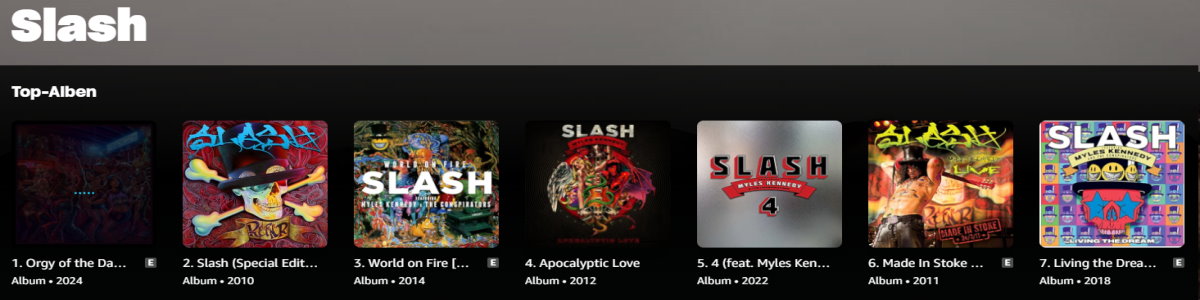 Slash TOP-Alben